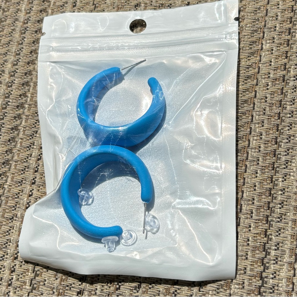 Bright Blue Hoops - Picture 2 of 2